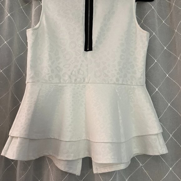 white guess peplum tank top size large - Picture 5 of 5